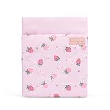 StickieTech Kindle Sleeve Pouch | Water-Resistant Material | Compatible with Kindle Basic 6", Paperwhite 7", Colorsoft 7" | Cute Floral Padded Case with 2 Hidden Zippered Pockets (Strawberry Fields)