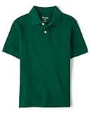 The Children's Place Boys Short Sleeve Pique Polo Shirt, Spruce Green Single, Medium US