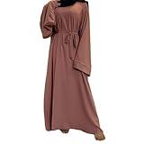 Prayer Dress for Women Muslim Long Sleeve Ethnic Style Maxi Dress Middle Eastern Gown Prayer Biblical Costumes