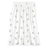 Bella Sleep + Spa Ultra Soft Plush Luxury Spa Shower Bath Wrap with Adjustable Closure, One Size, White Rings