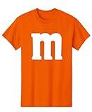 Letter M Graphic Novelty Funny Group Costume Halloween T Shirt XL Orange