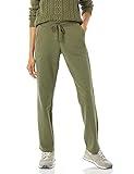 Amazon Essentials Women's Straight Leg Sweatpants with Drawstring for Women, Fleece - (Available in Plus Size), Olive, X-Large