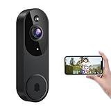 ModeJump 1080P Smart Wireless Video Doorbell Camera, Night Vision, Real-Time Alerts, AI Human Detection, Two-Way Talk, Cloud Storage, Night Vision, Battery Rechargeable(Receiver not Included)