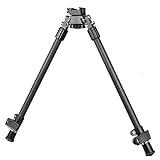 Tactical Carbon Fiber Rifle Bipod Tall with Quick Detach Lever 1913 Picatinny Rail Mount for Long Range Hunting
