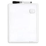 U Brands Contempo Magnetic Dry Erase Board, 8.5"x11", White Modern Frame, Includes Magnet and Marker