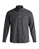 Spyder Men's Button Down Shirt - Regular Fit Tech Performance Long Sleeve Work Shirts with Chest Pockets (Sizes: S-XXL), Size X-Large, Black