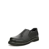 Dr. Scholl's Shoes Men's Winder II Slip Resistant Work Loafer,Black Leather,9.5 Wide