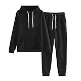 TIK tok Must Haves 2024 storefronts on Amazon Womens 2 Piece Sweatsuit for Fall Plus Size Two Piece Tracksuit Long Sleeve and Pants Lounge Set Athletic Tracksuit Womens 2 Piece Sweatsuit Black