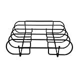 Nexgrill BBQ Rib Rack, Non-Stick Smoker Accessory for Outdoor Grilling & Cooking, Holds Up to 4 Racks of Ribs, Built-In Handles, Compatible with Grills, Smokers, and Ovens, Black - 530-0026