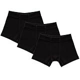 ORGANICKID Boys 100% Organic 100% Cotton Underwear GOTS Certified Kids Toddler Boxer Briefs Pack of 3 Black