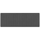 BDK-MT-600A Heavy-Duty Utility Truck Bed Tailgate Mat, 60" x 19.5" – Extra Thick Rubber Cargo Liner for Pickup Trucks with Universal Trim-to-Fit Design - Black