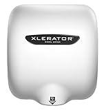 XLERATOR XL-BW Automatic High Speed Hand Dryer with White Thermoset (BMC)Cover and 1.1 Noise Reduction Nozzle, 12.5 A, 110/120 V