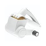 Zyliss Classic Rotary Cheese Grater - NSF Restaurant Certified Handheld Grater - Can be used for Hard Cheese, Chocolate & More - With Comfortable Handle & Easy-to-Clean Drum - White