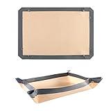 CANDeal 1 PC Silicone Fiber Baking Mat with Buckle, No Leak & Non Stick, Corners Snap Together to Form Leakproof Baking Tray, Oven Liner (16.5x11.6 inch(42x29.5cm))