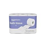 Amazon Basics 2-Ply Soft Toilet Paper, 6 Rolls (1 Pack of 6), Equivalent to 37 Regular Rolls, Packaging May Vary