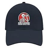 Oh Look Nobody Gives A Shit Skeleton Gen X Est. 1976 Hats for Men Baseball Cap Low Washed Navy