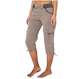 Capri Pants for Women 2025 Casual Comfy Drawstring Cargo Joggers Lightweight Capris Hiking Pants with Pockets