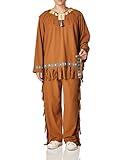 Fun World Men's Native American Adult Costume, brown, STD. Up to 6' / 200 lbs.