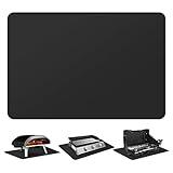 FLASLD Fireproof & Waterproof Under Blackstone Griddle BBQ Mat, Heat Resistant Grill Mats for Outdoor Grill to Protect Your Prep Table and Outdoor Grill Table - Black (Black, 24 x 31in)