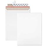 ValBox 9x11.5 Self Seal Photo Document Mailers 25 Pack Stay Flat White Cardboard Envelopes, 9.25 x 11.75 Inches