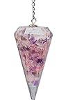 Clear Quartz/Rose Quartz/Amethyst (Mix) Orgone Crystal Pendulums for Divination and Dowsing Crystal Pendulum with True Pendulum Motion Spritual Crystal