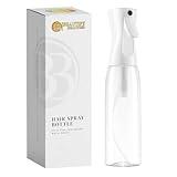 BeautifyBeauties Spray Bottle For Hair – Continuous Mister Spray Bottle for Hairstyling, Cleaning, Plants, Pets, Barbers, Salons, Essential Oil Scents (Clear, 18.6oz/500ml) "11" H x 2.6" L