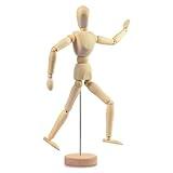 Falling in Art 12Inch Drawing Mannequin, Wooden Human Model for Art Creation, Natural