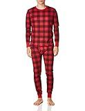 Fruit of the Loom Men's Recycled Waffle Thermal Underwear Set (Top and Bottom), Buffalo Plaid, 3X