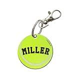 Trend Setters Personalized Tennis Ball Keychain - Add Your Name - 2" Flat Circular-Shaped Acrylic Keychain – Perfect for Athletes and Sports Teams