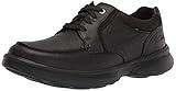 Clarks mens Bradley Vibe Oxford, Black Tumbled Leather, 9 US