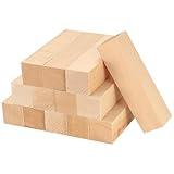 qxayxa 13 Pcs Unfinished Wooden Blocks for Crafts,Basswood Carving Blocks, Basswood for Wood Carving Blocks, Bass Wood for DIY Carving, Crafting, Whittling, for Adults Beginner Experts - 3.9x1x1"