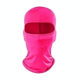 HOLIIBN Pink Women Balaclava Head Mask Windproof UV Protection Sun Hood Tactical Lightweight Motorcycle Running Riding