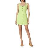 The Drop Women’s Amira Button Down Linen Mini Dress, Shadow Lime, XL