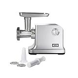 Weston Electric Meat Grinder & Sausage Stuffer, #12 750 Watt, 1 HP Motor, Grinds 4 lbs Per Minute, Includes Stainless Steel Grinding Plates, Die-Cast Aluminum (33-1301-W)