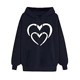 maisdgop Sweatshirts for Women Trendy Soft Heat Printed Y2k Hoodies 2025 Valentine's Day Hooded Sweatshirts with Pockets