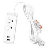 Gun Safe Power Outlet Kit, Gun safe Accessory Electrical Outlet with 2 USB Ports. Hidden Drawer Outlet Accessories for Interior Dehumidifiers and Lights,White