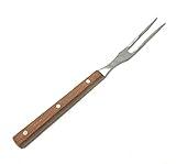 GKGen 13-Inch Stainless Steel BBQ Grill Meat Fork with Wood Handle