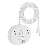European Travel Plug Adapter with USB C, Multi Country Outlet Adapter with 3 AC Outlets and 4 USB Ports, Type C Plug Converter for US to Most of Europe Iceland Spain Italy France Germany etc