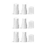 Fine Mist Sprayer Caps 24-410 Pumps with 6 7/8 Tube for Cosmetic Bottles, Plant Care, Household Cleaners - Value Packs of 6 or 24 Spray Tops (6 Pack, White)