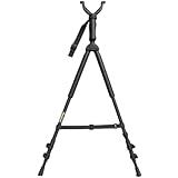 HUNTPAL Hunting Bipod Shooting Stick Gun Rifle Rest with 360° Rotating V Yoke Head, 27"-69" Aluminum Shooting Stand with Quick Flip Leg Locks, Foam Hand Grips and Versatile Feet