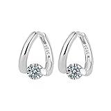 cyber of monday deals, Hoop Ear Pendant Earrings Charms for Women, Hypoallergenic Cubic Zircon Cute Flower Stud Earrings Jewelry Gifts for Christmas clearance of sales today deals prime