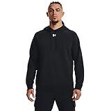 Under Armour Men's Rival Fleece Hoodie, (001) Black / / White, Medium