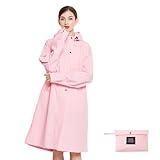 LAMA Long Raincoat for Women, Lightweight Rain Coat with Hooded, Waterproof Rain Jacket, Packable Rainwear for Adults Hiking, Climbing, Backpacking, Camping, Cycling
