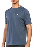 NORTHYARD Men's Athletic Running T-Shirts Quick Dry Workout Shirts Short-Sleeve Sports Gym Tee Tops Performance Activewear Coolgrey L