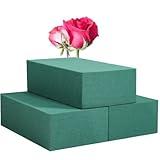 FLOFARE Pack of 3 Floral Foam Blocks Each (5.5"L x 3.1"W x 1.7"H) Green Wet & Dry Flower Foam for Fresh & Artificial Flower Arrangement, Plant Foam, Florist Supplies for DIYs, Arts, Crafts & Weddings