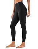 CRZ YOGA Womens Naked Feeling Workout 7/8 Yoga Leggings - 25 Inches High Waist Tight Pants Black Small