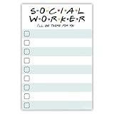 Social Worker Gift - to Do List Sticky Notes | Social Work Gifts | I'll Be There for You | Appreciation Week Bulk Gifts for Women and Men