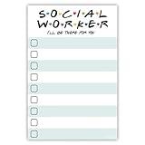 Social Worker Gift - to Do List Sticky Notes | Social Work Gifts | I'll Be There for You | Appreciation Week Bulk Gifts for Women and Men