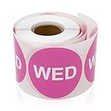 300 Wednesday Stickers, Days of The Week Labels - 2 inch Round Food Labels, Stickers for Restaurant/Food Safety/Week Rotation