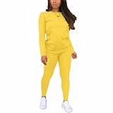 Nimsruc Two Piece Outfits For Women Casual Jogging Suit Sweatsuits Sets Matching Athletic Clothing Fashion Tracksuit Yellow L